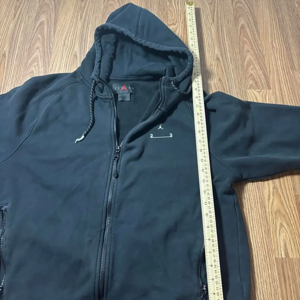 Jordan Men's Black and Green Hoodie